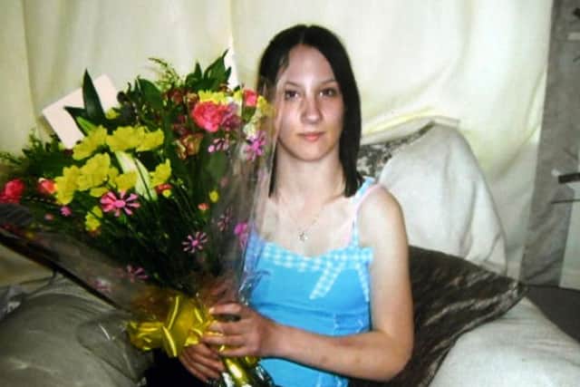 Tiffany Pearson, from Whitby, pictured on her 18th birthday. Shortly afterwards, she was to be paralysed after an operation to ease the narrowing of her spinal cord.