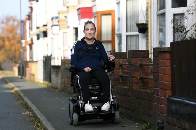Tiffany Pearson, now 28 and from Whitby, blogs about her experience and wants to share her story in the hope of inspiring others suffering after spinal cord injury. Image: Jonathan Gawthorpe.