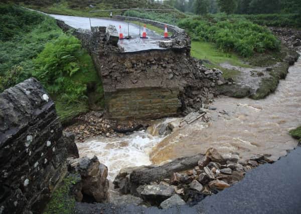 Bridges collapsed when the Yorkshire Dales were flooded in August. The area did not receive visits from senior politicians.
