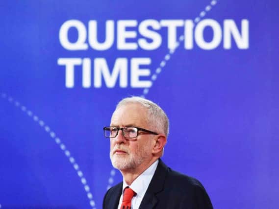 Labour leader Jeremy Corbyn at the Question Time debate in Sheffield