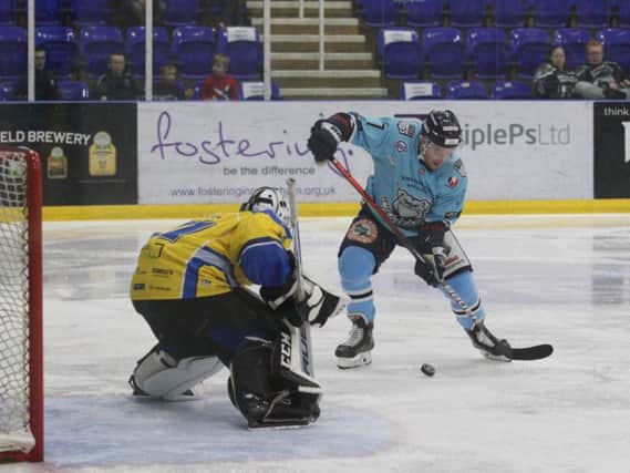 Jan Danecek in action during last weekend's win over Leeds Chiefs. Picture courtesy of Cerys Molloy.