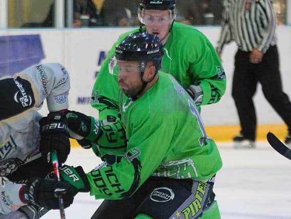 LEADING THE WAY: Hull Pirates' player-coach Jason Hewitt scored two hat-tricks at the weekend as his team enjoyed a maximum four-point return. Picture courtesy of Tony Sargent.