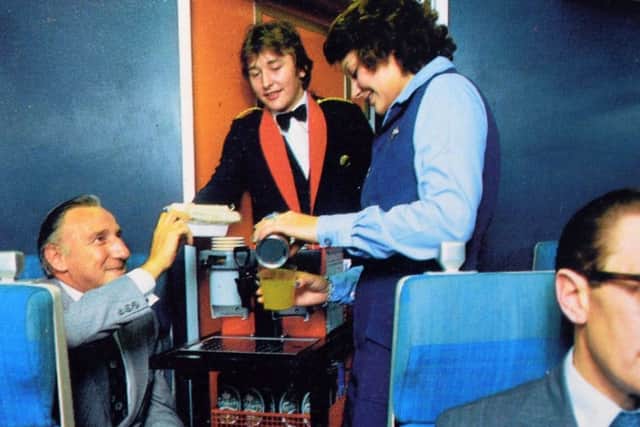 Sophisticated dining in the 1970s on the railways.