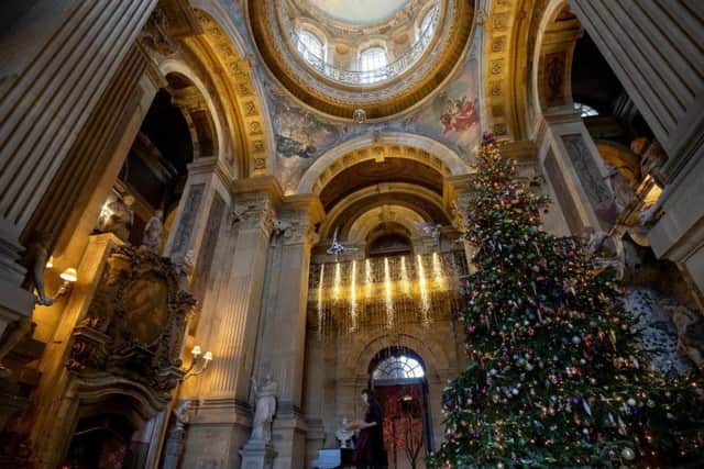 The famous 25ft tree in the Great Hall at Castle Howard