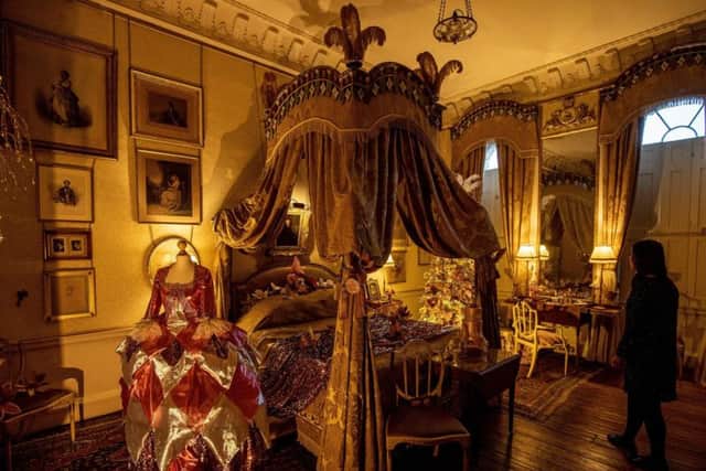 A decorated stateroom at Castle Howard