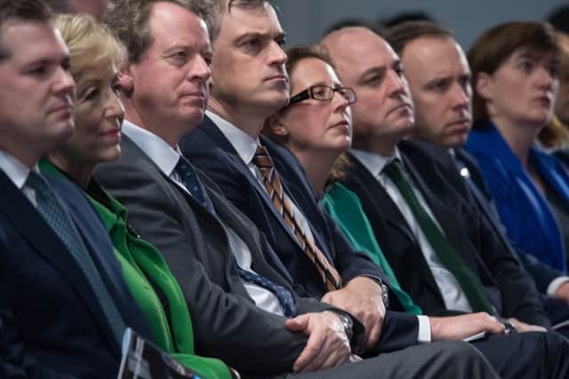 Most of the Cabinet were present in Telford to watch Boris Johnson launch the Tory election manifesto.