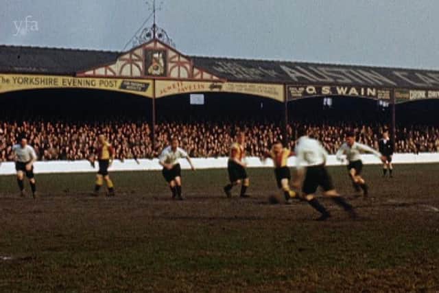 Wartime football at Valley Parade. Picture: Yorkshire Film Archive.