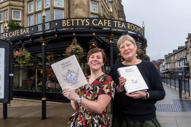 Annie Gray with Lesley Wild, at Bettys in Harrogate