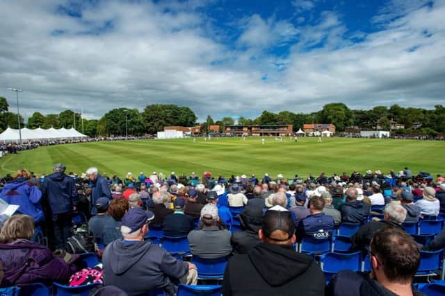 Cricket fans watch as Yorkshire take on Warwickshire at Clifton Park in June this year.
 Picture: Bruce Rollinson