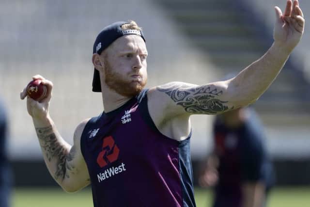England's Ben Stokes throws the ball during a training session ahead of the second Test between England and New Zealand at Seddon Park. Picture: AP/Mark Baker