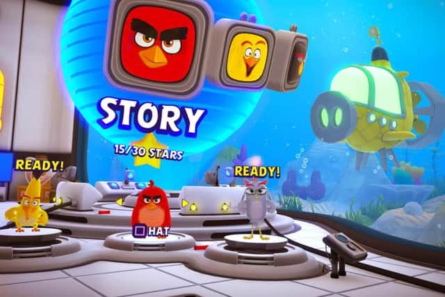 XR Games Angry Birds game in action