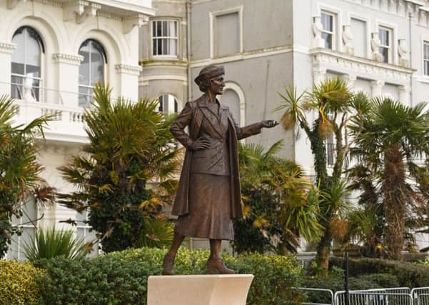 The statue of Nancy Astor, the first female MP, which was unveiled in Plymouth, Devon. Photo: Stefan Rousseau/PA Wire