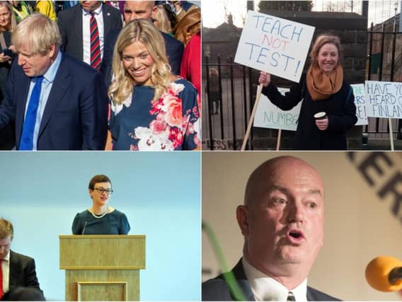 The four candidates to be Penistone and Stocksbridge's new MP (clockwise from top left): Miriam Cates, Francyne Johnson, John Booker and Hannah Kitching