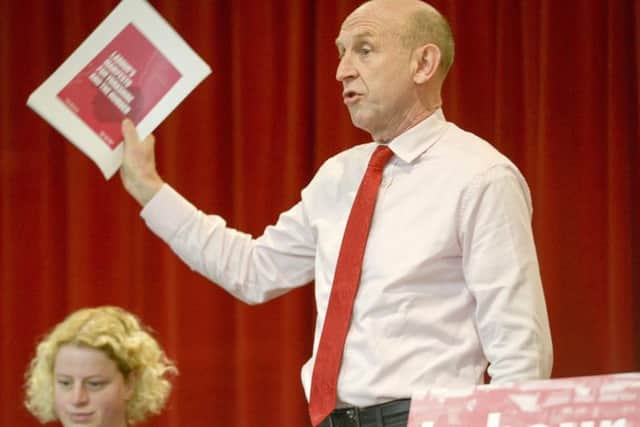 John Healey launches the Labour party manifesto for Yorkshire and the Humber at Crookes Working Mens Club in Sheffield. Photo: JPI Media