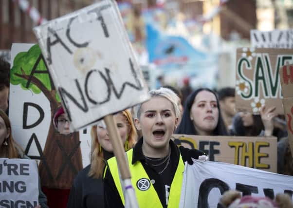 Climate change proestors in Leeds. Photo: Danny Lawson/PA Wire