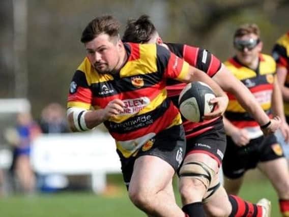 Charley Purkiss-McEndoo playing for Harrogate RUFC