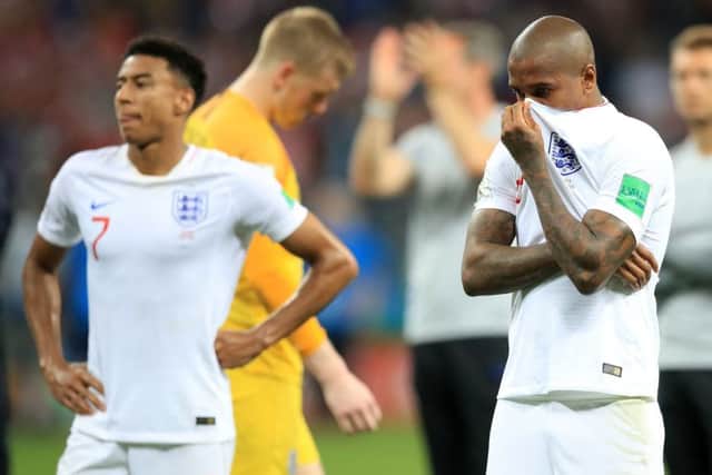 England's players show their dismay after losing the World Cup semi-final to Croatia at the Luzhniki Stadium at the 2018 World Cup. Picture: Adam Davy/PA