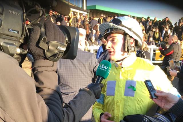 Henry Brooke speaks to ITV Racing after Cornerstone Lad's win in the Fighting Fifth Hurdle.