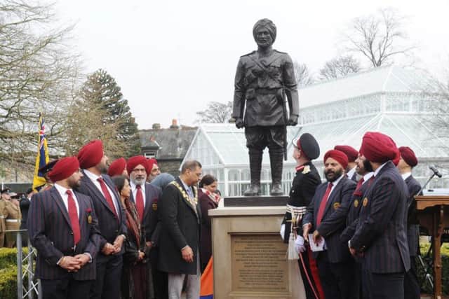 The stunning Indian bronze statue was revealed at Greenhead Park in Huddersfield.
