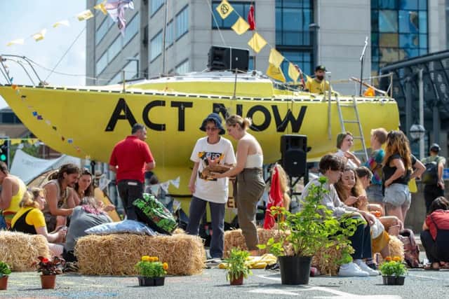 Extinction Rebellion activists in Leeds earlier this year.