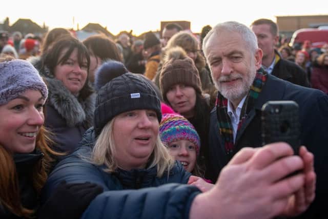Labour leader Jeremy Corbyn on the campaign trail in Yorkshire.