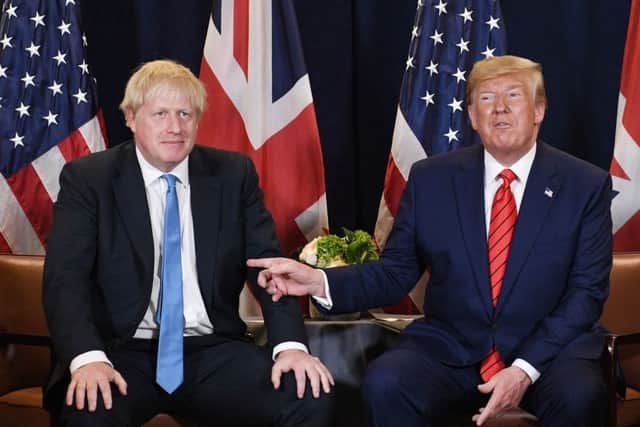 Prime Minister Boris Johnson (left) meets US President Donald Trump at the United Nations in September.