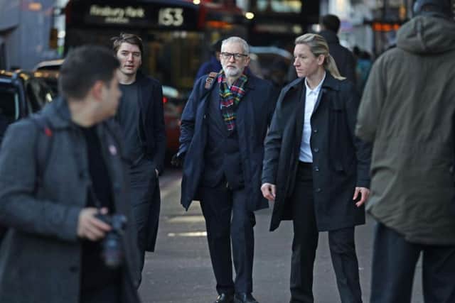 Labour leader Jeremy Corbyn campaigns in London. Pic: PA