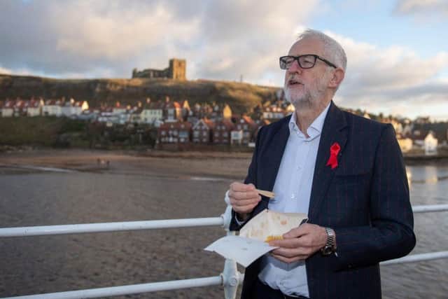Jeremy Corbyn visited Whitby on December 2. Credit: Joe Giddens/PA Wire