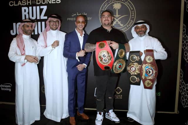 Andy Ruiz Jr at the Centria Mall in Riyadh. (Picture: Nick Potts/PA Wire)