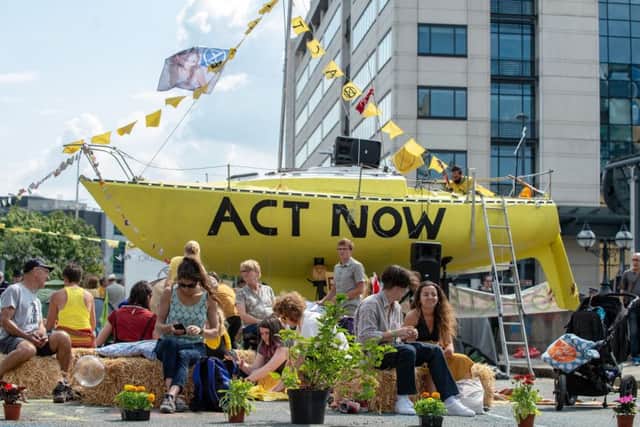 Extinction Rebellion activists blocked streets in Leeds earlier this year.