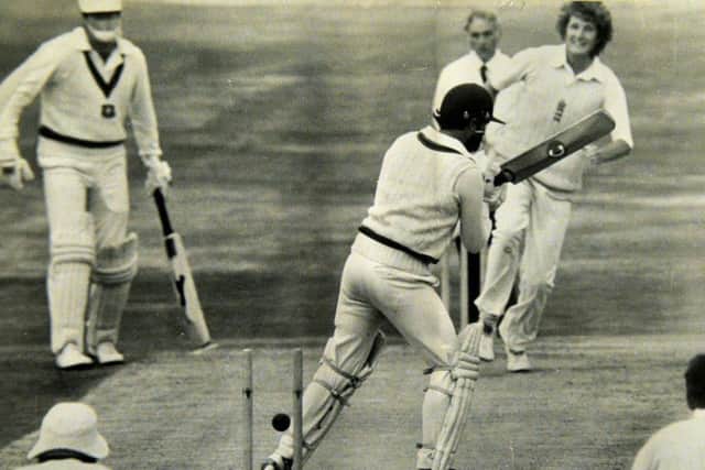 Bob Willis takes the final wicket at headingley against Australia in 1981, clean bowling Ray Bright to give the hosts an unlikely victory over Australia.