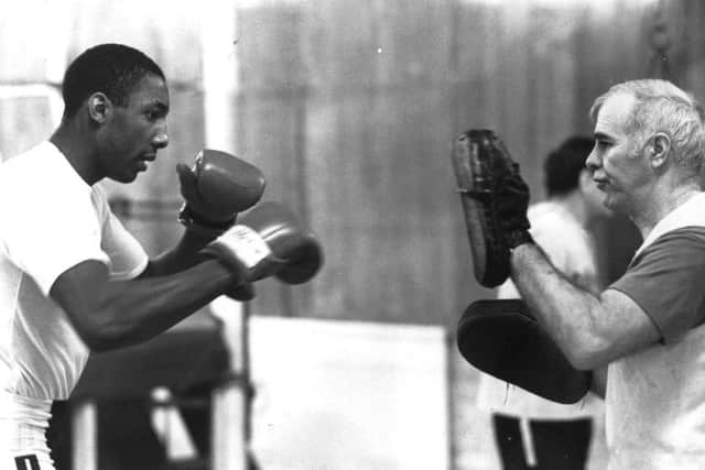 Johnny Nelson, left, in training with Brendan Ingle