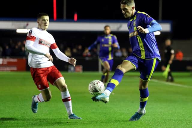 Action from Rotherham at Solihull in the FA Cup (Picture: PA)
