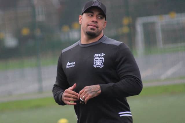 Mahe Fonua in training with Hull FC this week (Picture: Hull FC)