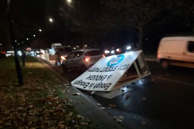 The accident on Bawtry Road. Photo: The Brexit Party