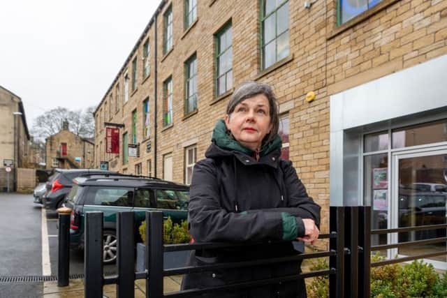 Artist 
Nicky Hirst visits Sunnybank Mills, Farsley, Leeds, in her role as official artist for the 2019 election.