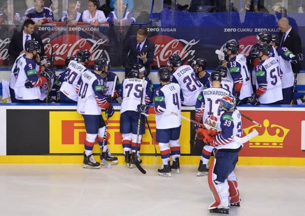 Pete Russell issues instructions to his players from the bench during the World Championships. Picture courtesy of Dean Woolley.