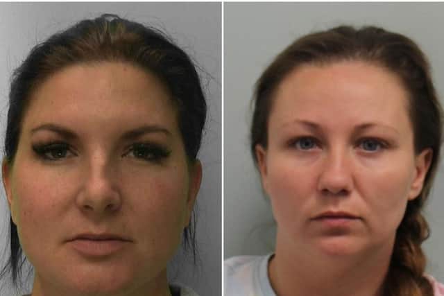 Christine Callaghan (left) was caught following an NCA investigation into the crimes committed by Yorkshire woman Jodie Little (right). Credit: NCA