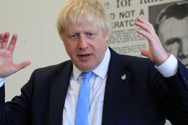 Prime Minister Boris Johnson during a visit to The Yorkshire Post in Leeds. Pic: Chris Etchells