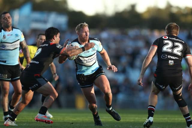 NEW ARRIVAL: Matt Prior, in action for Cronulla Sharks against New Zealand Warriors in August this year. Picture: Mark Metcalfe/Getty Images)