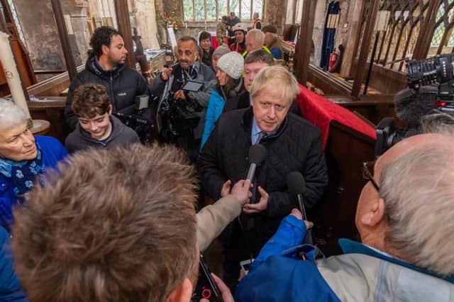 Boris Johnson was not universally welcomed when he met flooding victims in South Yorkshire.