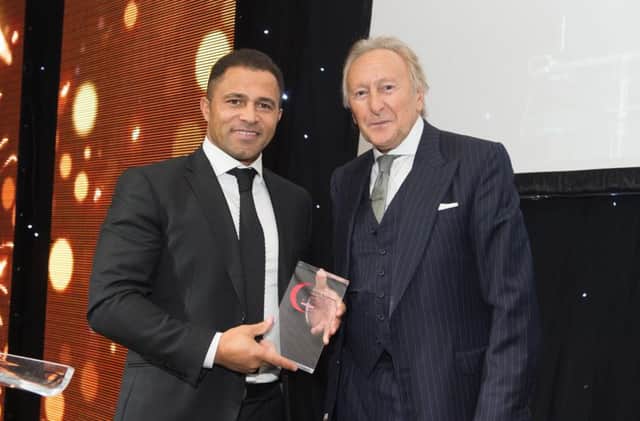 Jason Robinson (left) with Chief Barker Harold Tillmann at the Yorkshire Business awards, organised by Variety, the children's charity. Photo: Tim Hardy Photography