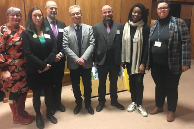 Candidates at the Leeds North West hustings. Photo: Tali Fraser