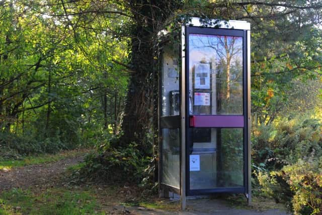 A rural phone box.