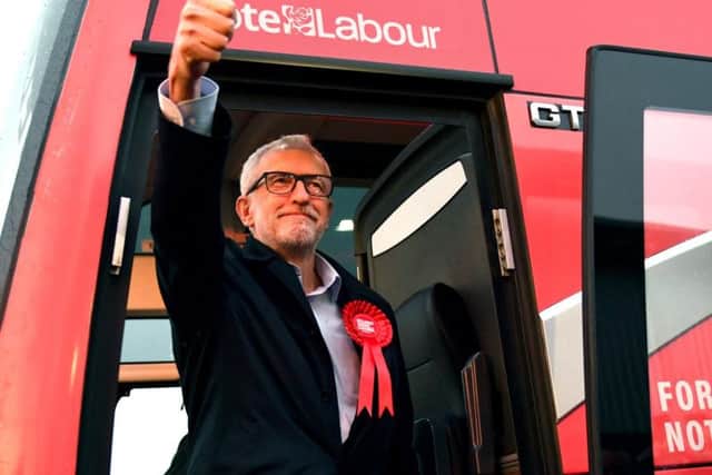 Jeremy Corbyn in Dinnington, South Yorkshire. Pic: PA