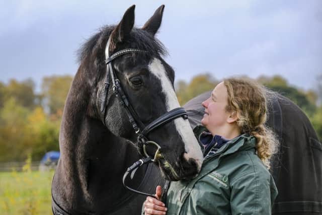 © Tony Bartholomew/04/11/2019

PICTURES PROVIDED ON BEHALF OF VETPARTNERS FOR USE WITH PRESS RELEASE  - SEE RELEASE FOR FULL DETAILS                      Vet Katie Brickman with her horse Flash.