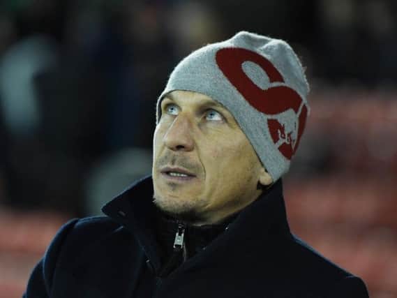 Barnsley boss Gerhard Struber watches on during Wednesday night's Championship draw with Reading at Oakwell. Picture: Getty Images