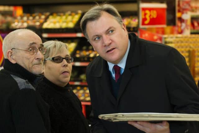 Ed Balls with constituents while Morley and Outwood MP. Picture: Allan McKenzie.
