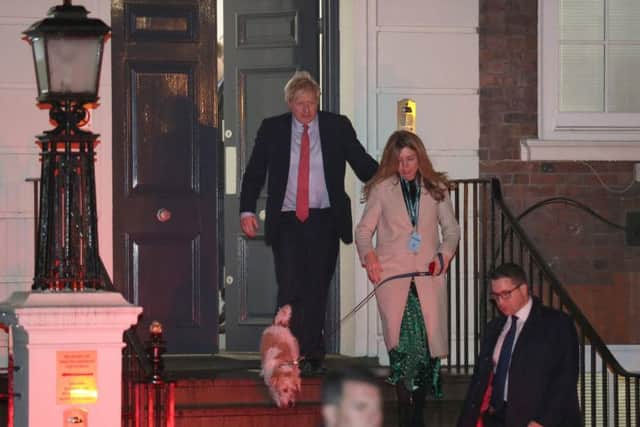 Prime Minister Boris Johnson pictured with his partner Carrie Symonds. Pic: PA