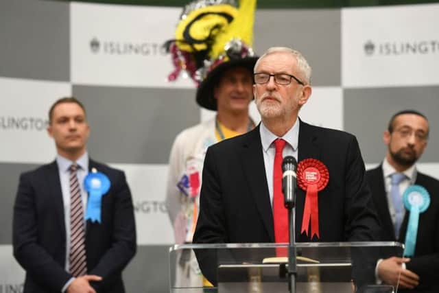 Jeremy Corbyn at his count in Islington. Photo: PA